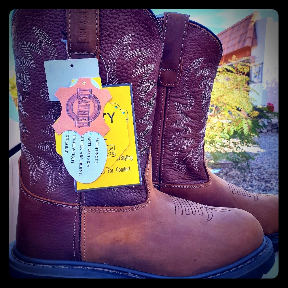 Men's Leather Work Boots sz 8.5
